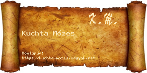 Kuchta Mózes névjegykártya